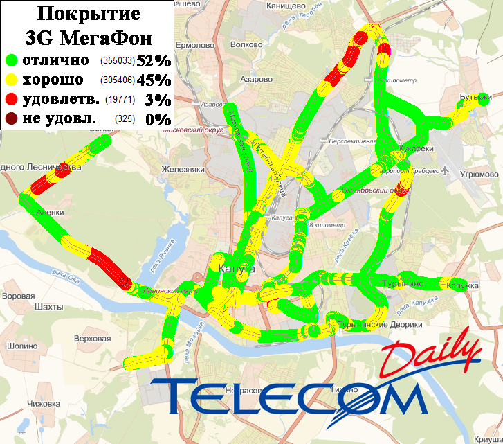 Карта покрытия мегафон иваново