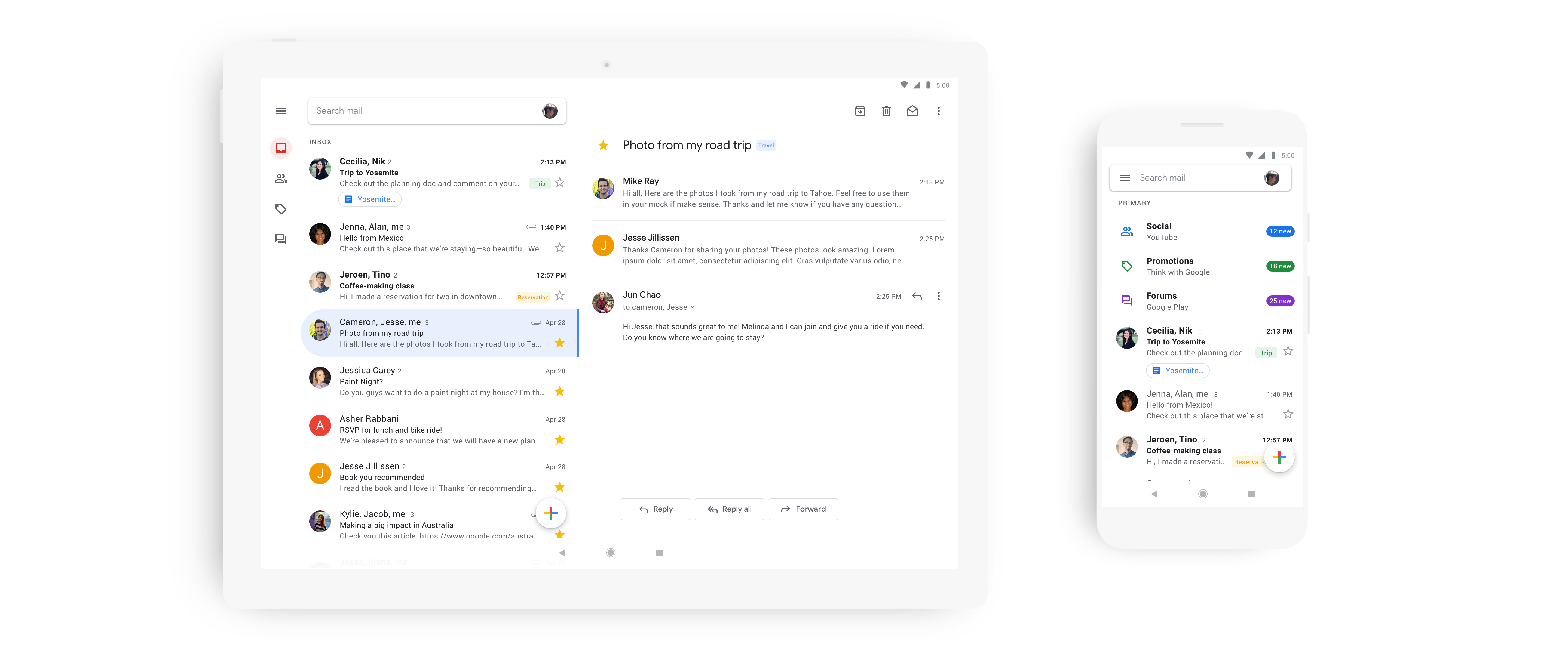 Что появилось в мобильной Gmail